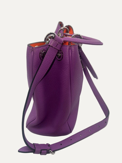 Dior Purple Leather Medium Diorissimo Shopper Tote