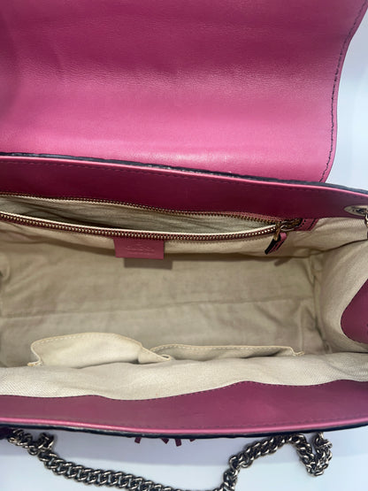 Gucci Pink Guccissima Leather Large Emily Chain Shoulder Bag