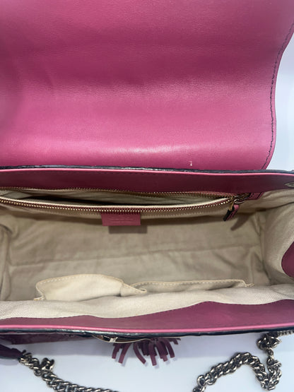 Gucci Pink Guccissima Leather Large Emily Chain Shoulder Bag