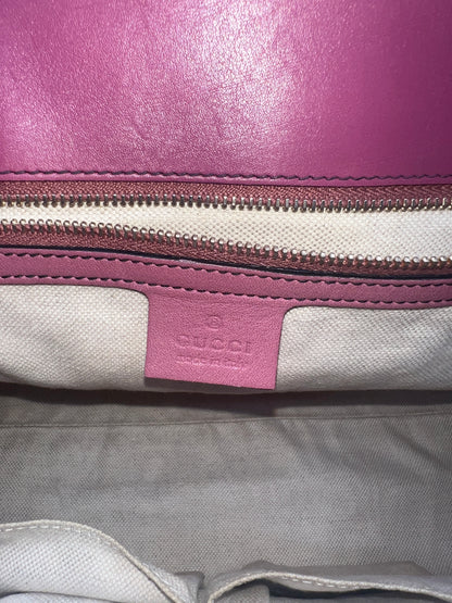 Gucci Pink Guccissima Leather Large Emily Chain Shoulder Bag