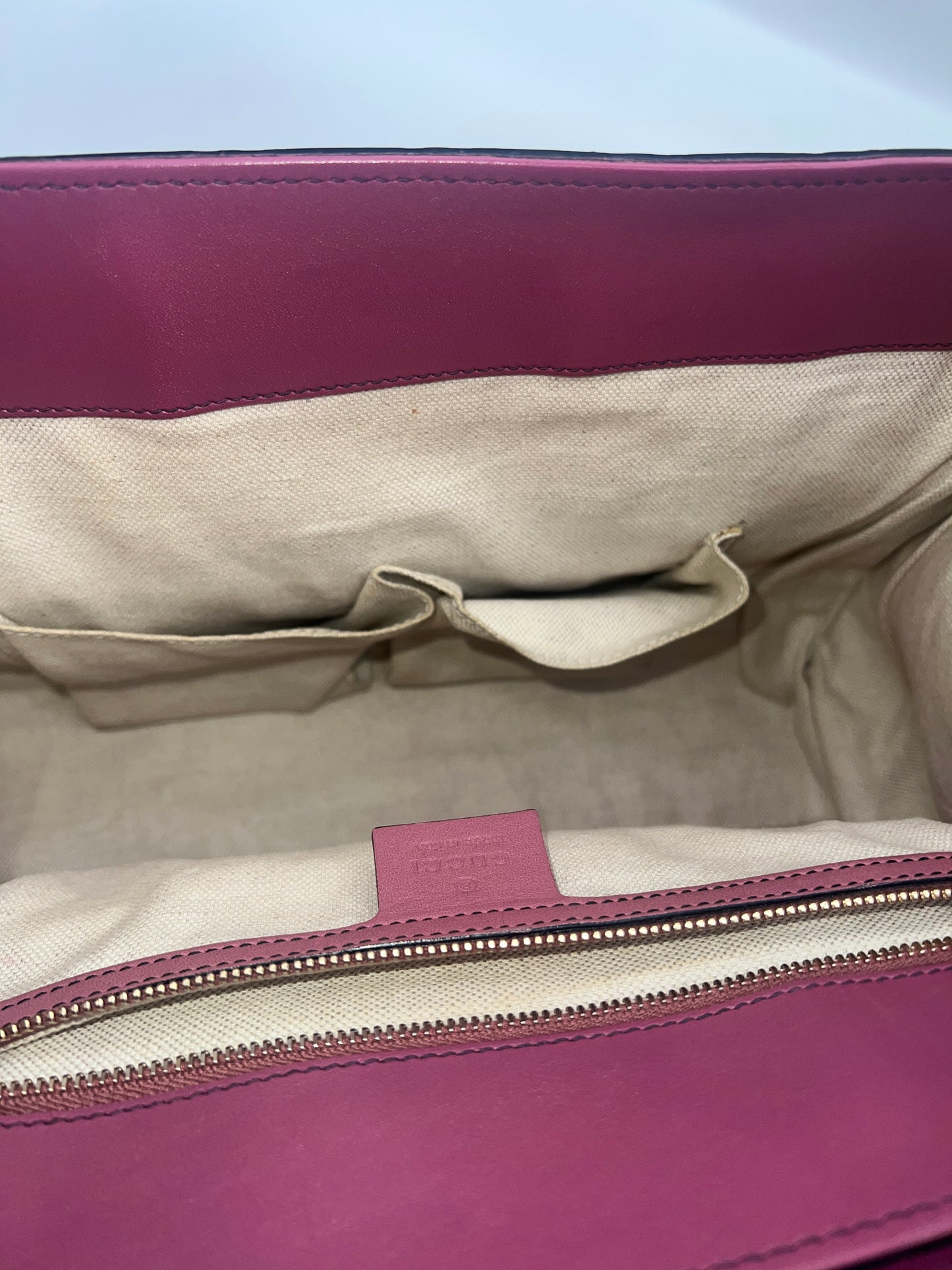 Gucci Pink Guccissima Leather Large Emily Chain Shoulder Bag