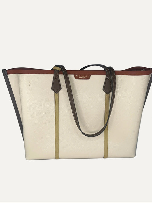 Tory Burch Colorblock Canvas & Leather Tote Bag