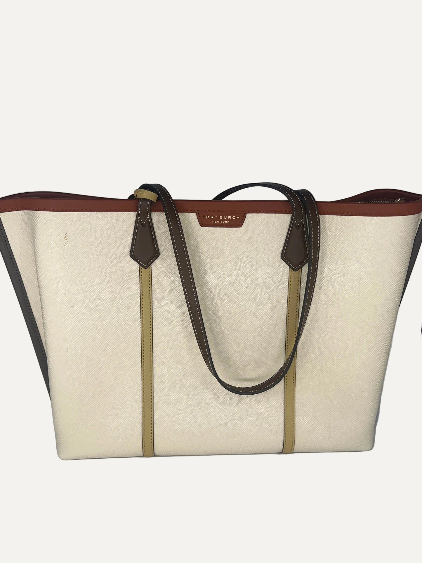 Tory Burch Colorblock Canvas & Leather Tote Bag