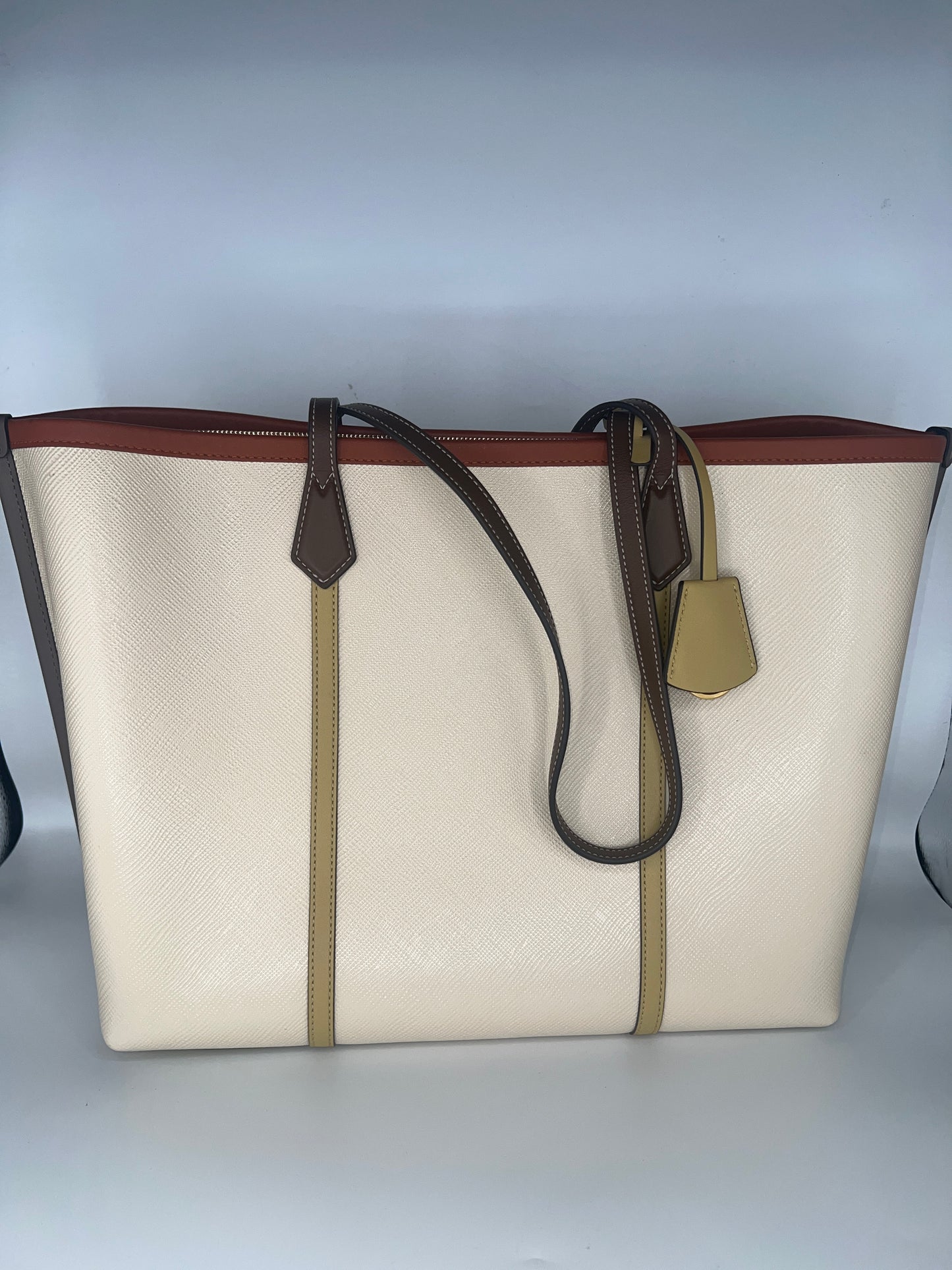 Tory Burch Colorblock Canvas & Leather Tote Bag