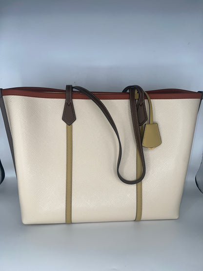 Tory Burch Colorblock Canvas & Leather Tote Bag