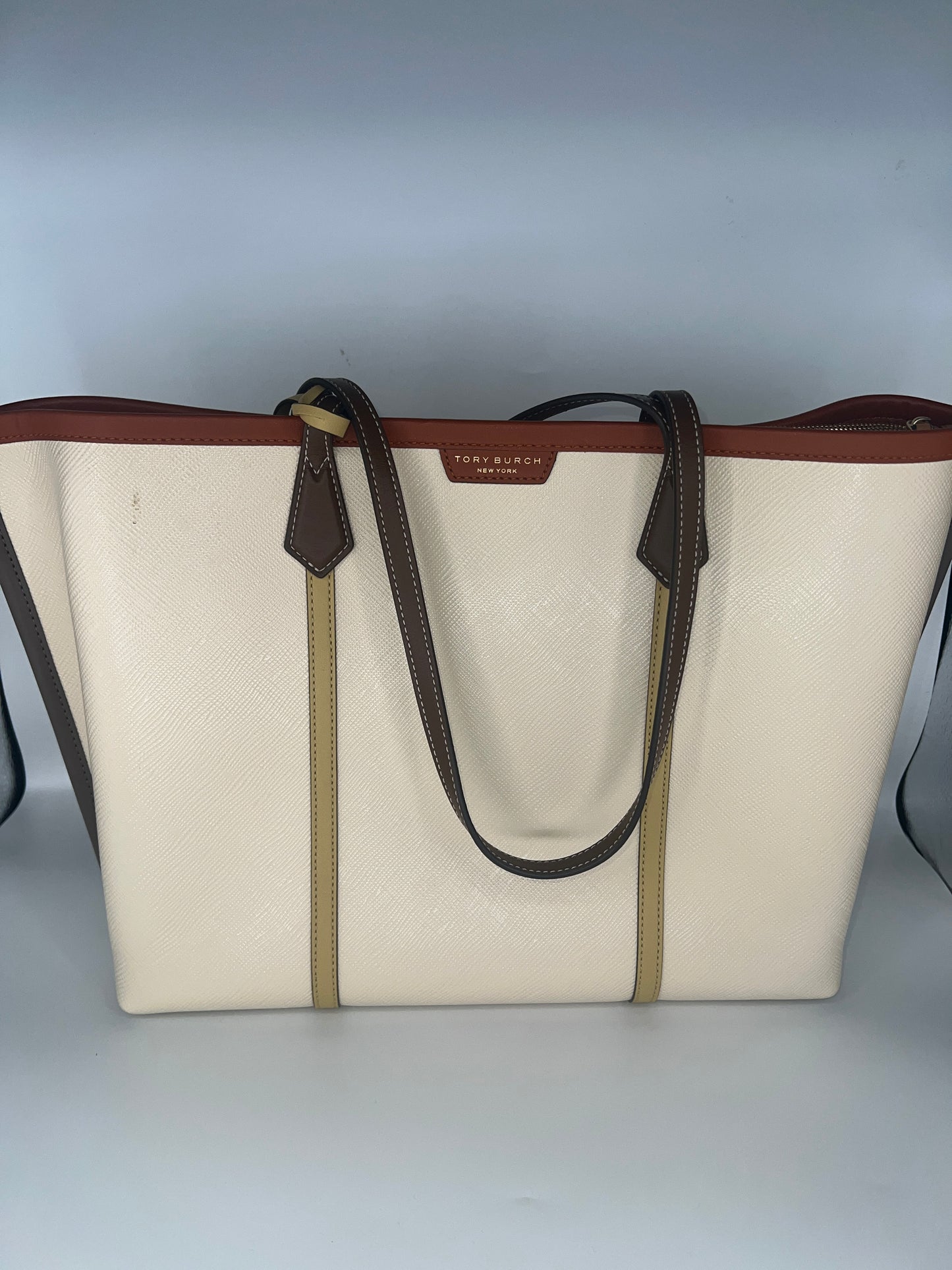 Tory Burch Colorblock Canvas & Leather Tote Bag