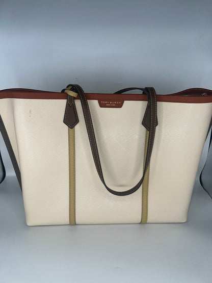 Tory Burch Colorblock Canvas & Leather Tote Bag