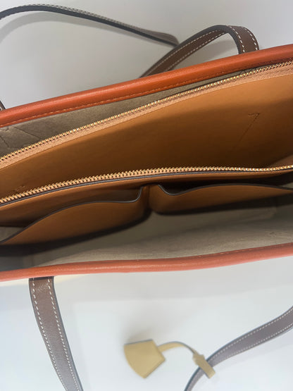 Tory Burch Colorblock Canvas & Leather Tote Bag