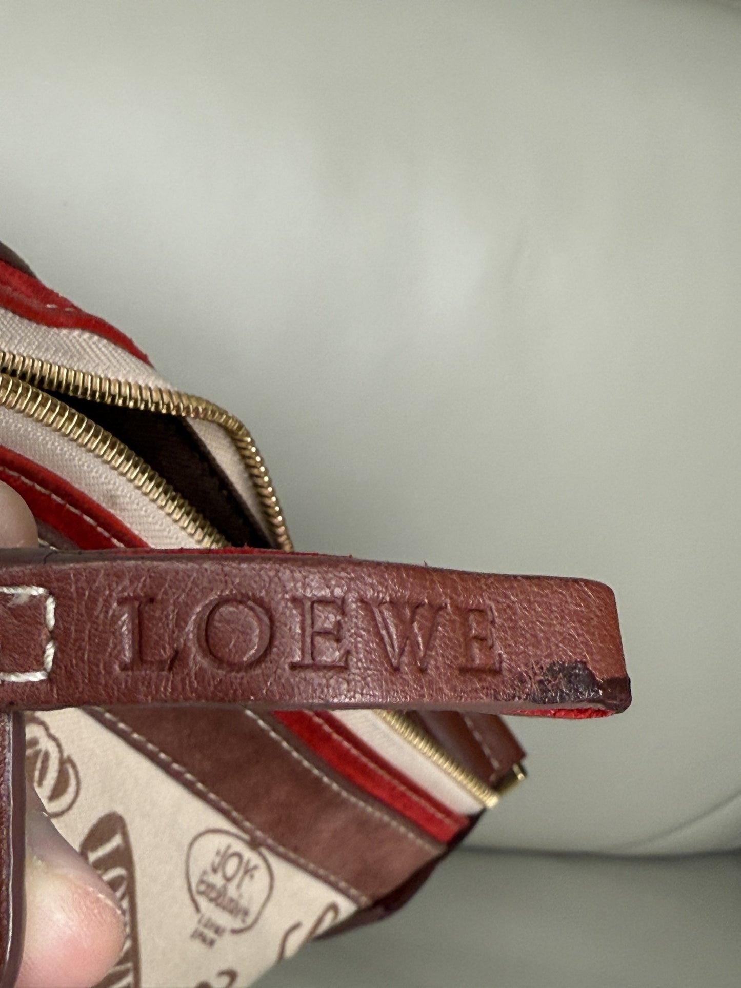 Loewe Pin Badge Canvas Crossbody Bag