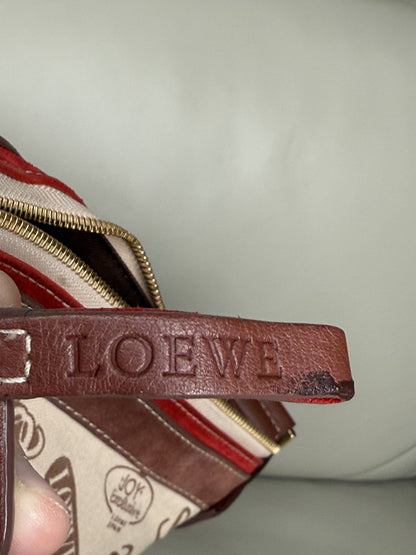 Loewe Pin Badge Canvas Crossbody Bag