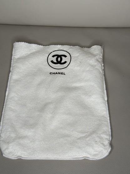 Chanel CC Patent Cosmetic Pouch in Black