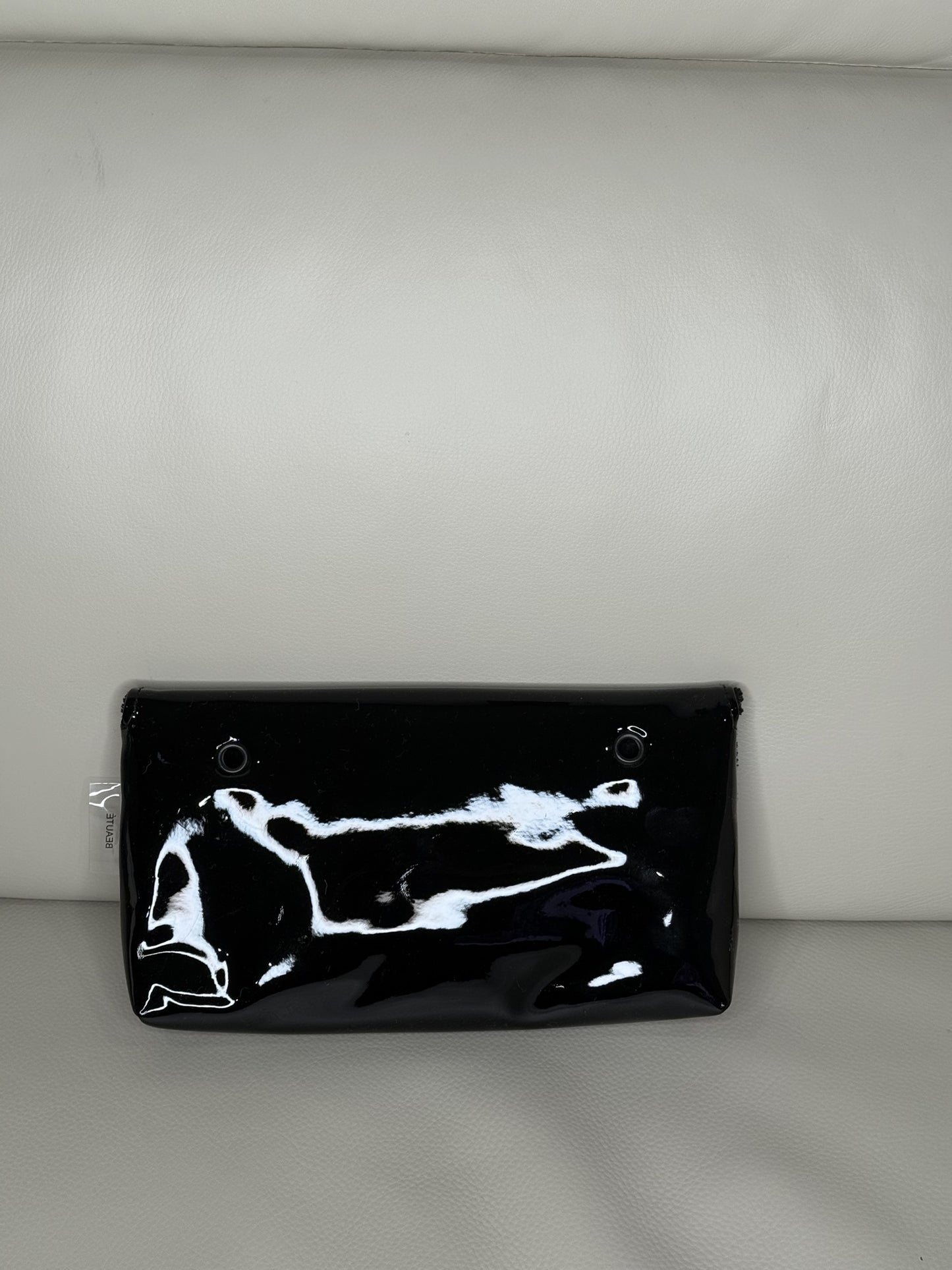 Chanel CC Patent Cosmetic Pouch in Black