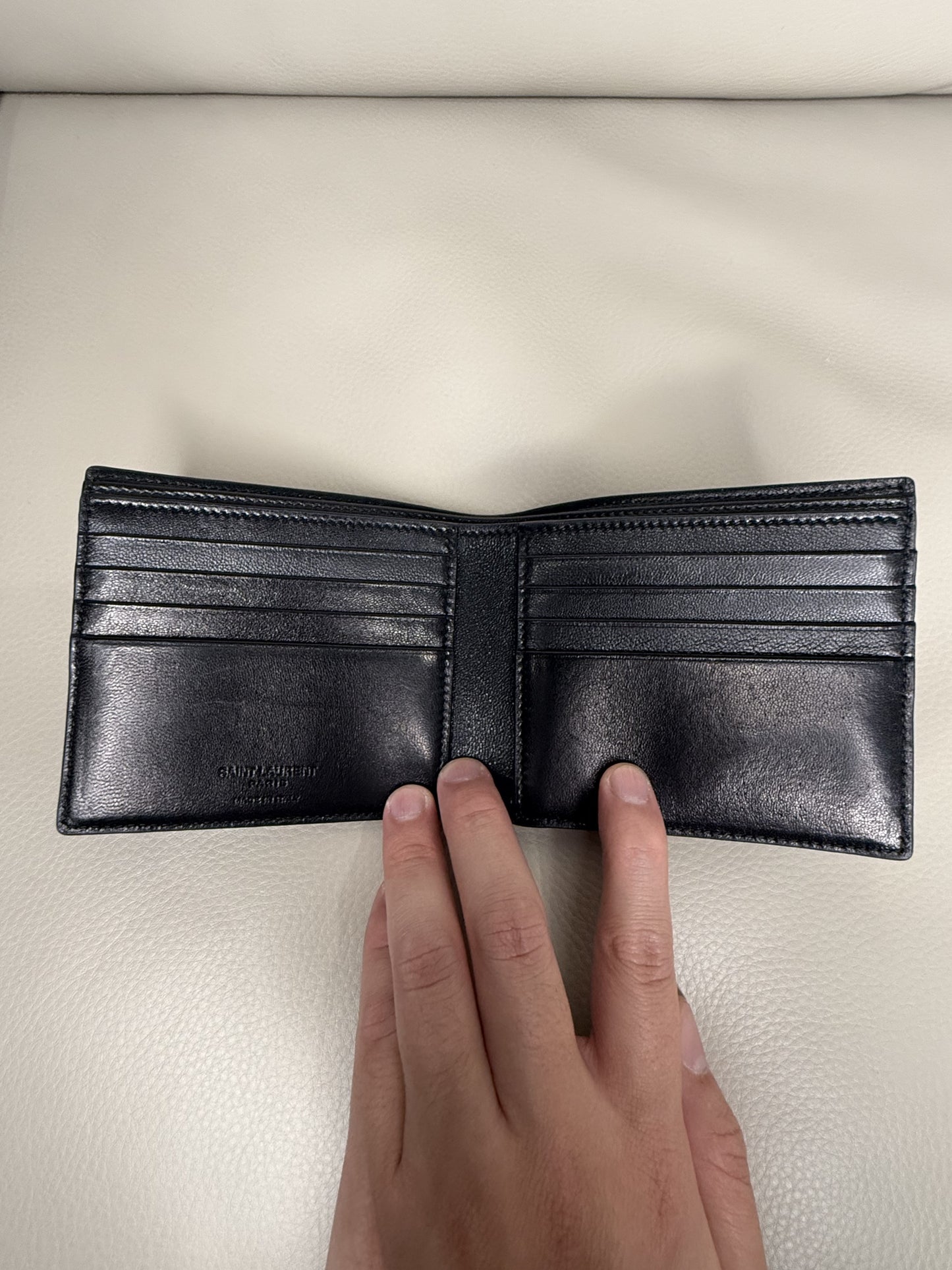 Saint Laurent Quilted Black Leather Bifold Wallet