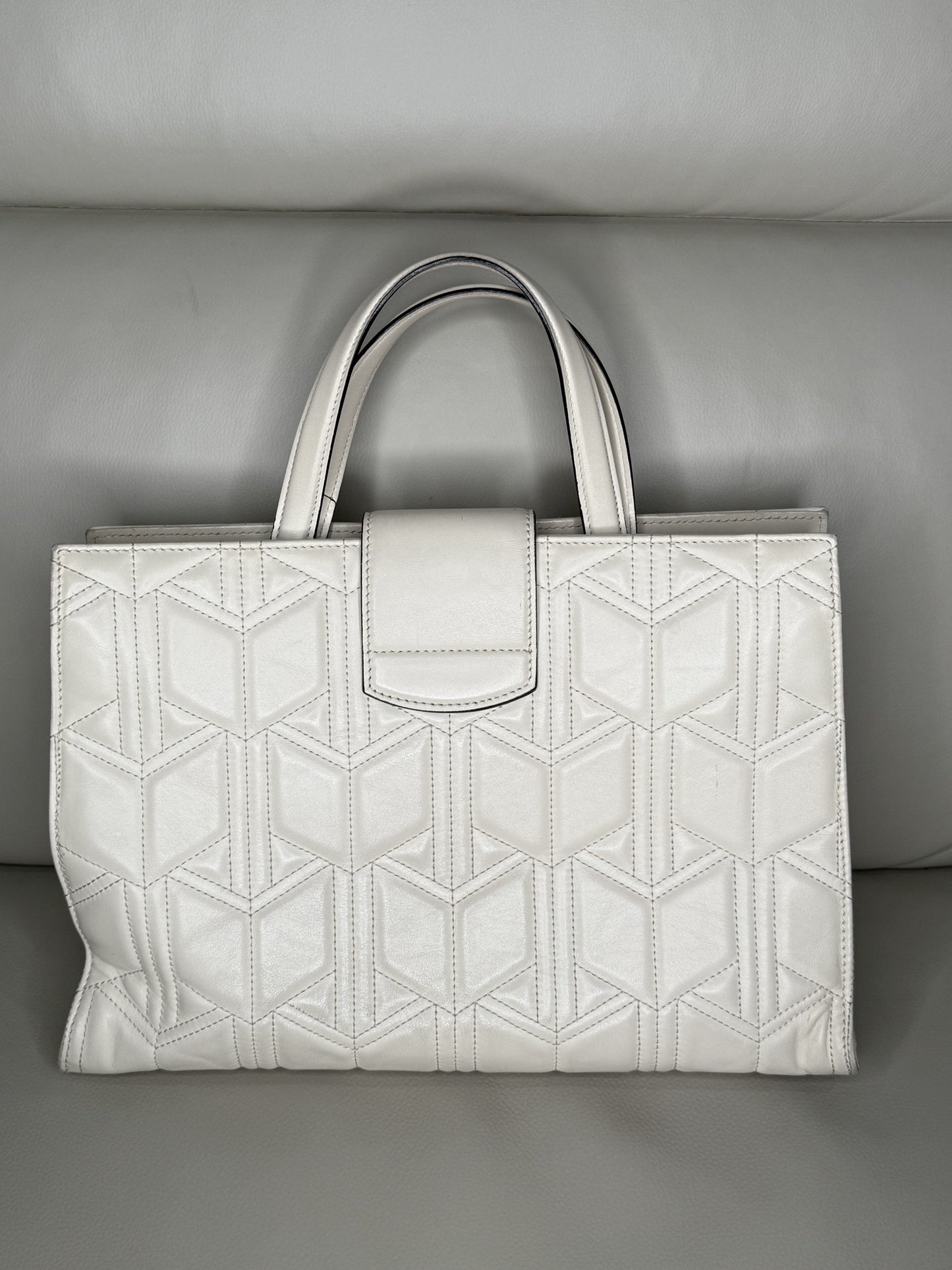 Gucci Dionysus Quilted 2-Way Tote Bag in Ivory Leather