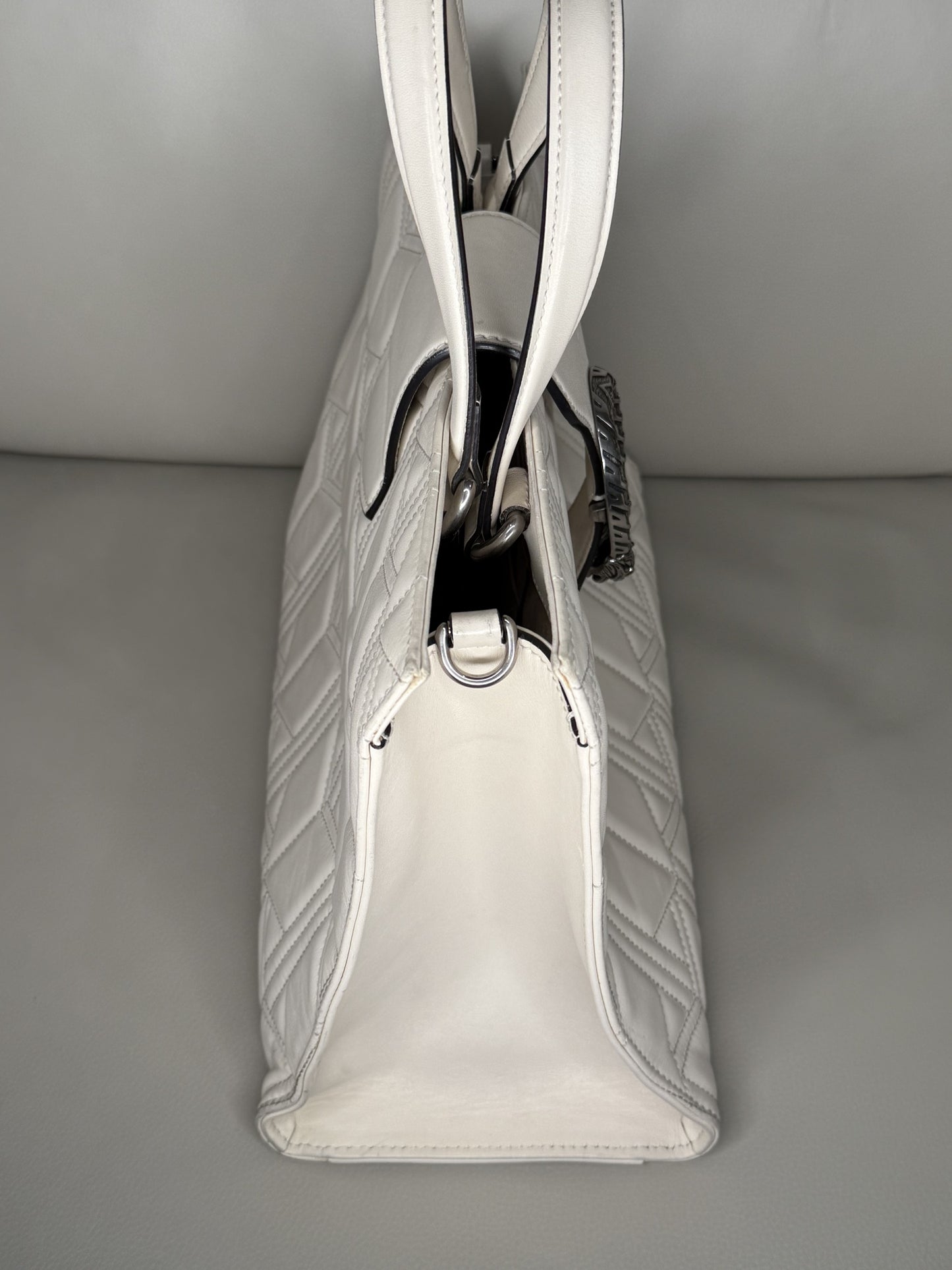 Gucci Dionysus Quilted 2-Way Tote Bag in Ivory Leather