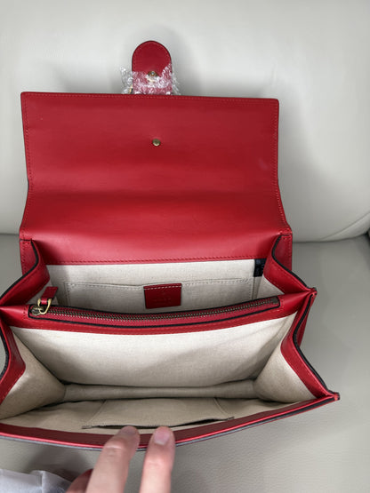 Gucci Dionysus Small Top Handle Bag – Red, White & Navy
