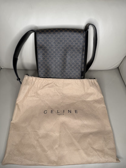 Celine Macadam Coated-Canvas Messenger Bag