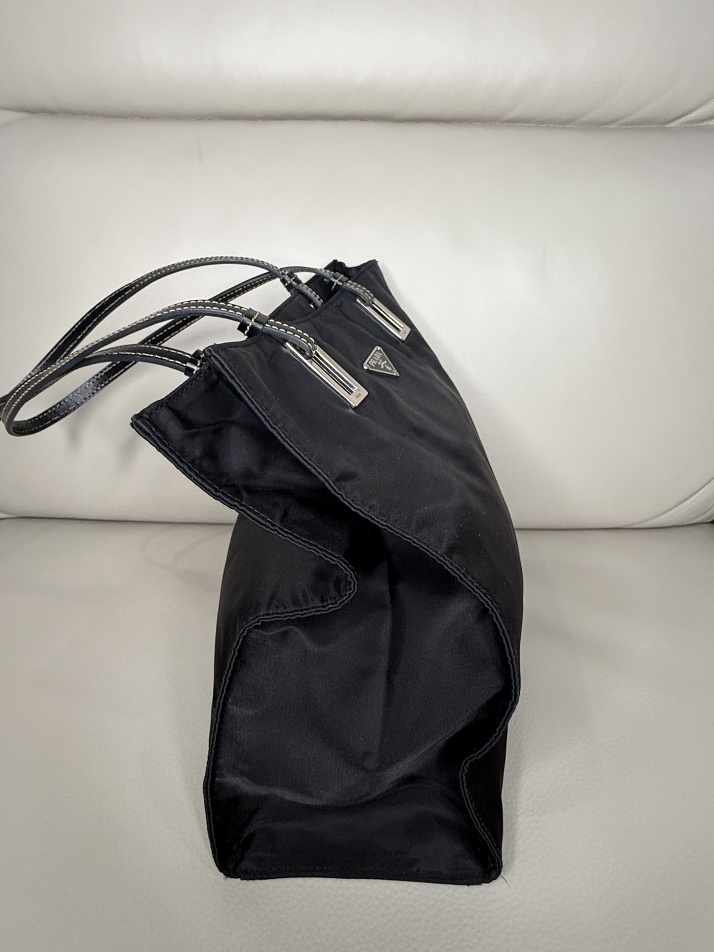 Prada Classic Black Nylon Tote Bag