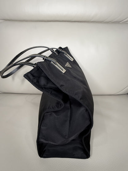 Prada Classic Black Nylon Tote Bag