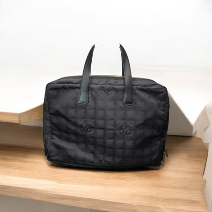 Chanel Black Nylon Travel Line Handbag
