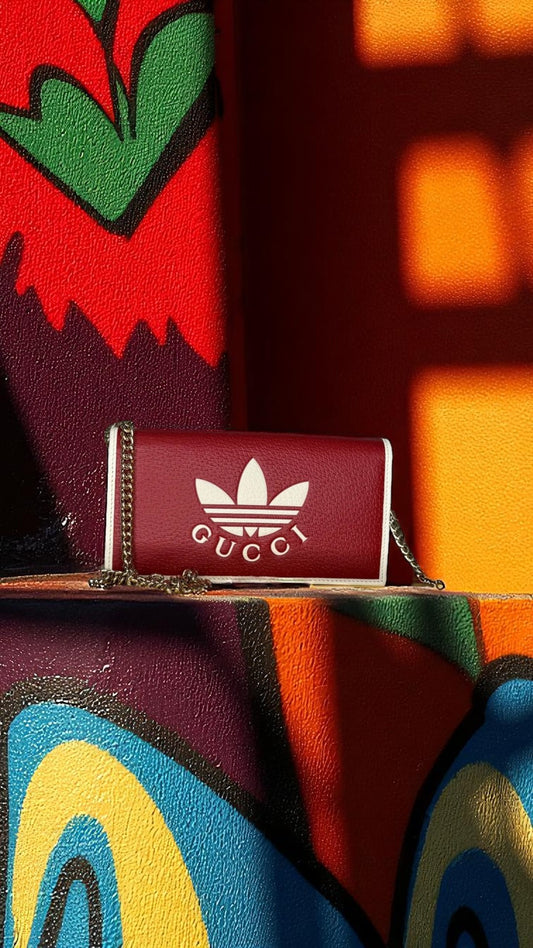 Gucci x adidas Wallet With Chain – Red Coated Canvas