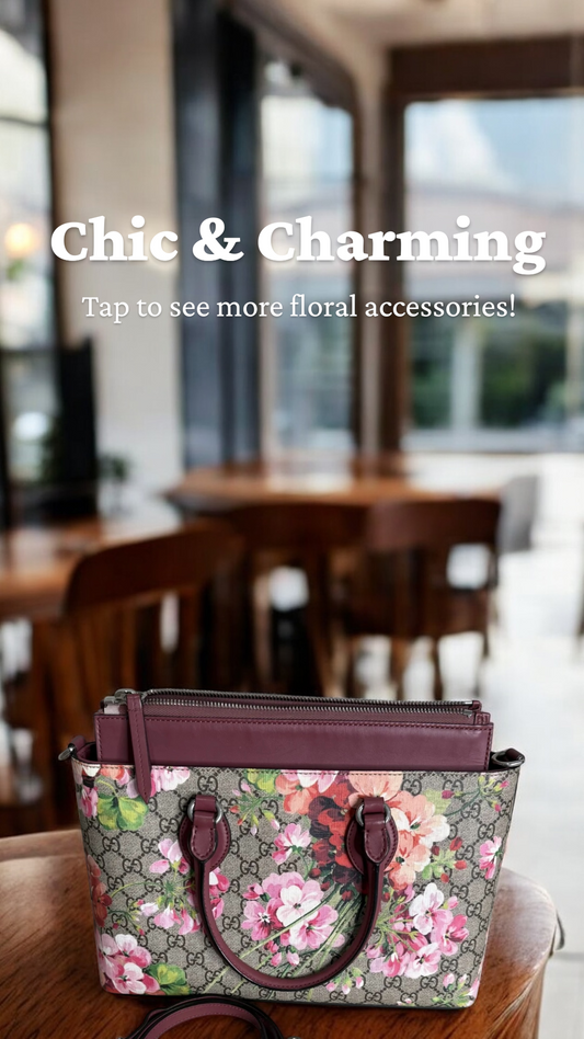 Gucci GG Supreme Blooms Tote Bag