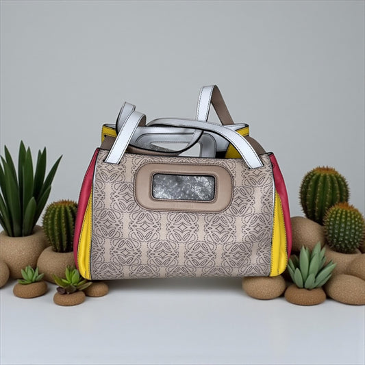 Loewe Anagram Embossed Puzzle Edge Tote – Multicolor Panel