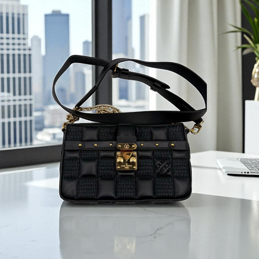 Louis Vuitton Damier Quilt Lambskin Troca Pochette – Black