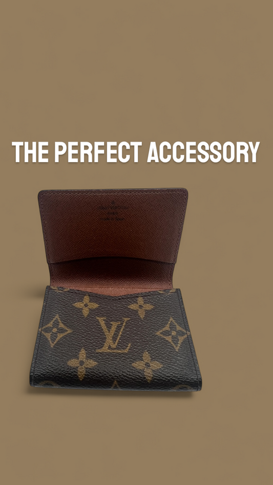 Louis Vuitton Monogram Canvas Envelope Business Card Holder