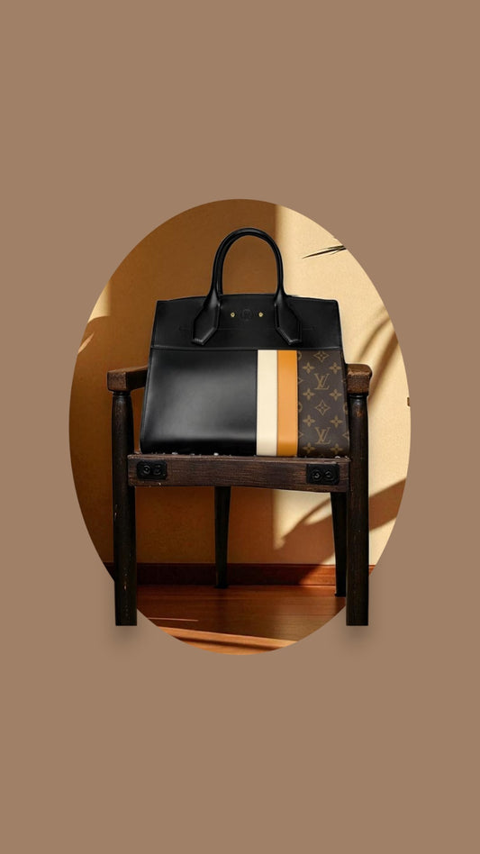 LOUIS VUITTON Bag Tricolor Leather Canvas