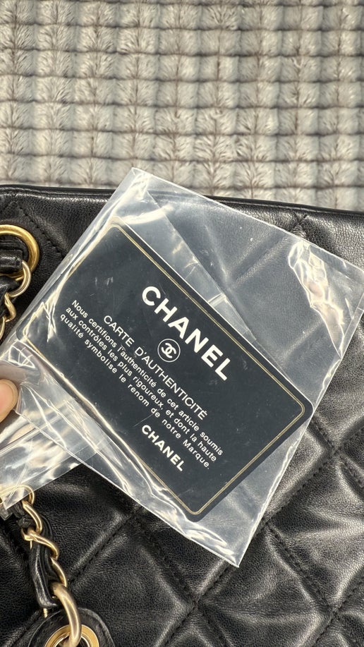 Chanel Calfskin Quilted Small Ballerine - Black