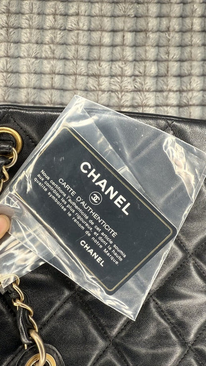 Chanel Calfskin Quilted Small Ballerine - Black