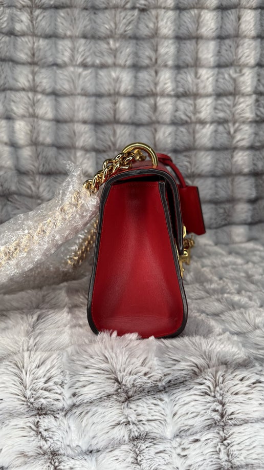 Gucci Padlock Small Leather Shoulder Bag – Red