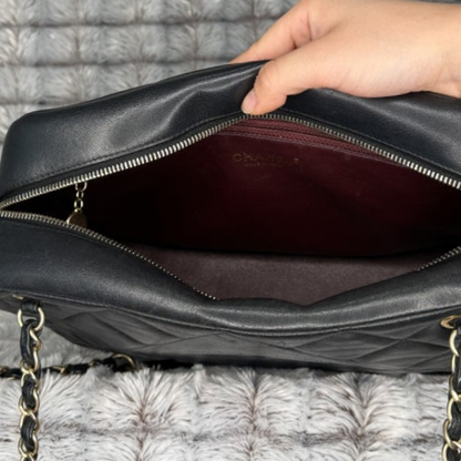 Chanel Calfskin Quilted Small Ballerine - Black