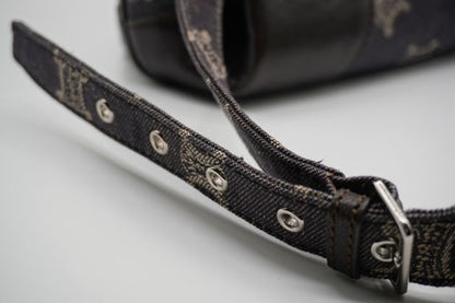 Céline Triomphe Canvas and Leather Shoulder Bag