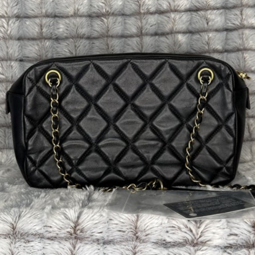Chanel Calfskin Quilted Small Ballerine - Black